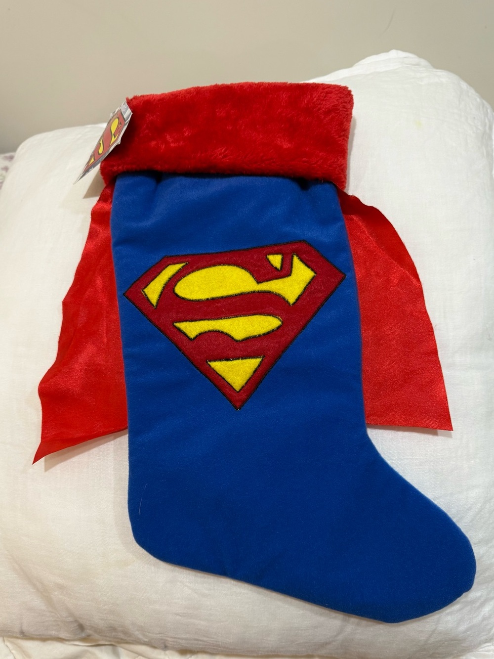 DC Comics Blue and Red Superman Kids Costume Stocking